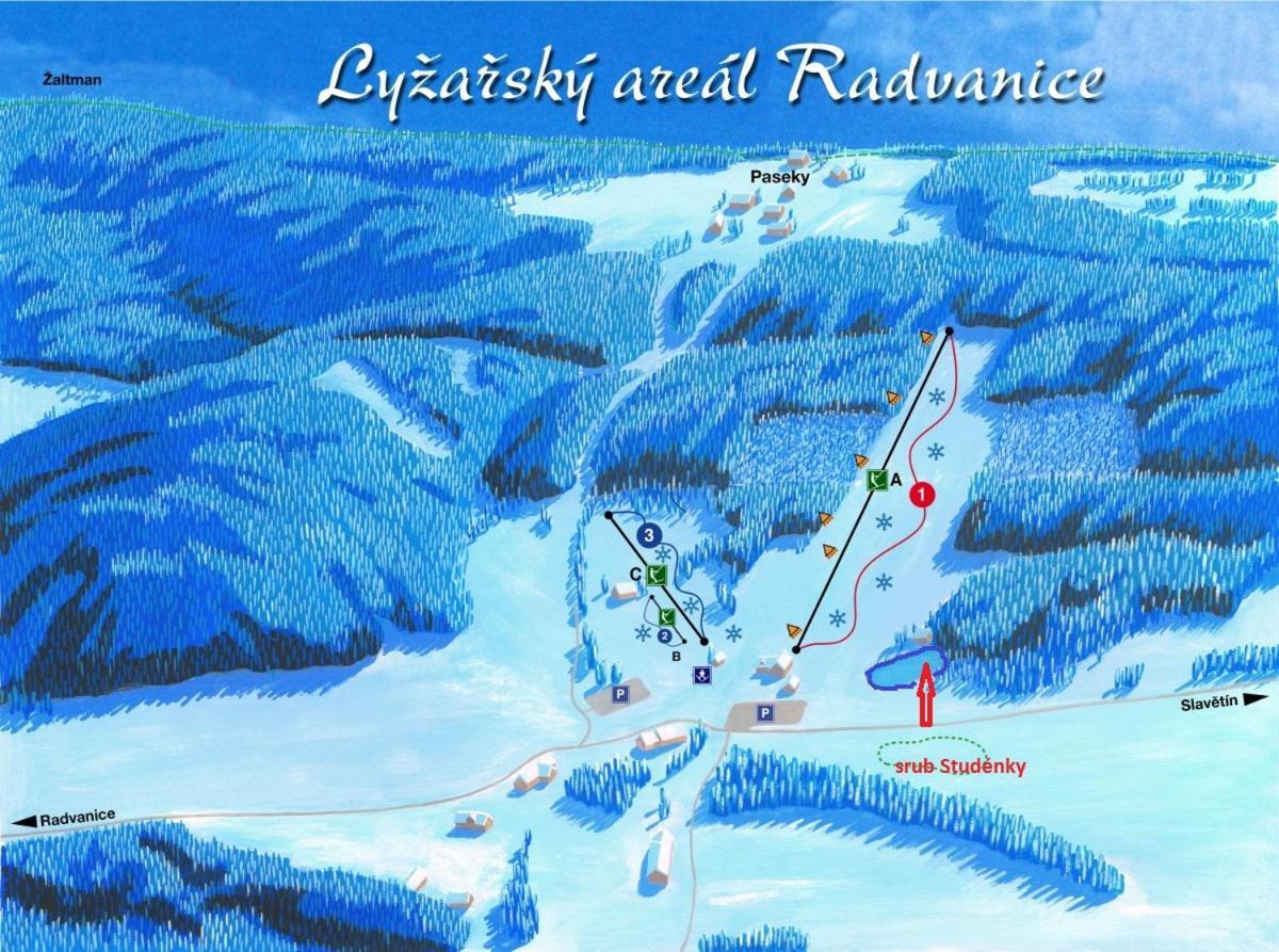 Srub Na Svahu Sjezdovky V Radvanicich Radvanice  ภายนอก รูปภาพ